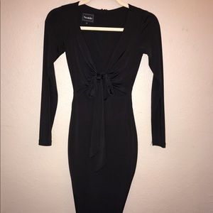 Love nookie black bow tie dress